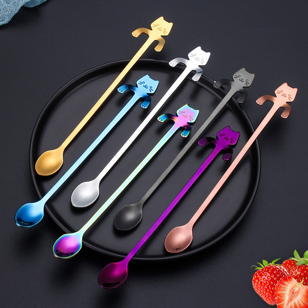 Cross-border explosion models 304 stainless steel spoon red