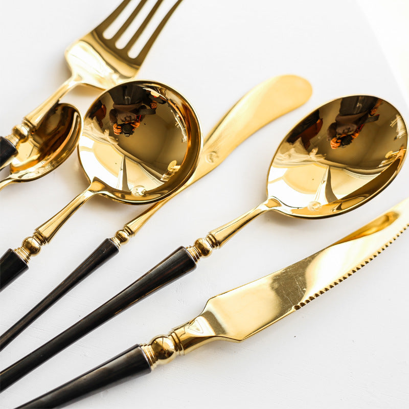 European custom shine black gold 304 stainless steel