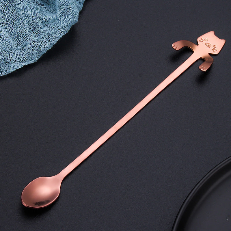 Cross-border explosion models 304 stainless steel spoon red