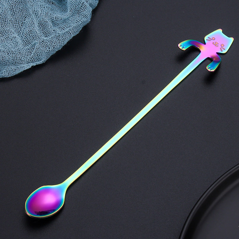Cross-border explosion models 304 stainless steel spoon red