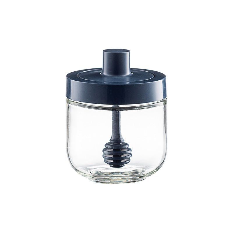 Independent design spoon cover integrated flavor home seasoning salt sugar oil pot kitchen glass flavor case set