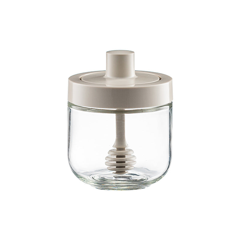 Independent design spoon cover integrated flavor home seasoning salt sugar oil pot kitchen glass flavor case set
