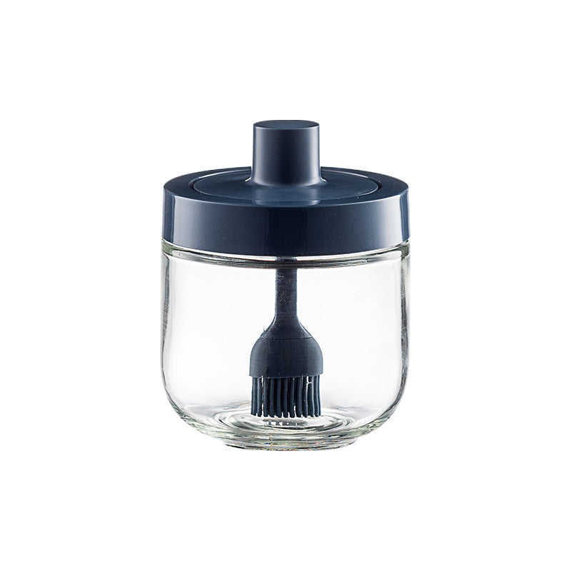 Independent design spoon cover integrated flavor home seasoning salt sugar oil pot kitchen glass flavor case set