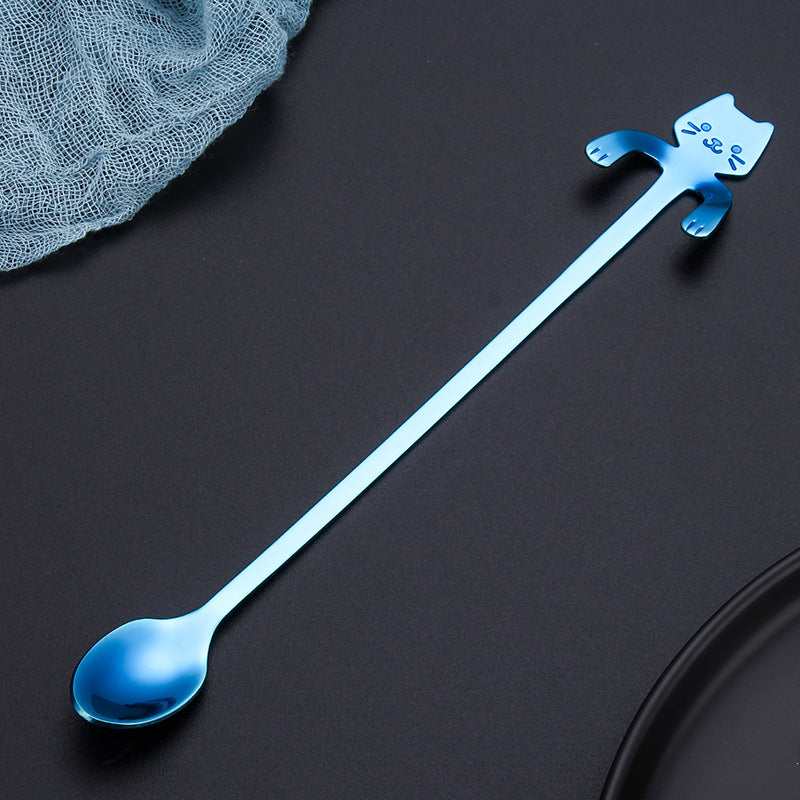 Cross-border explosion models 304 stainless steel spoon red
