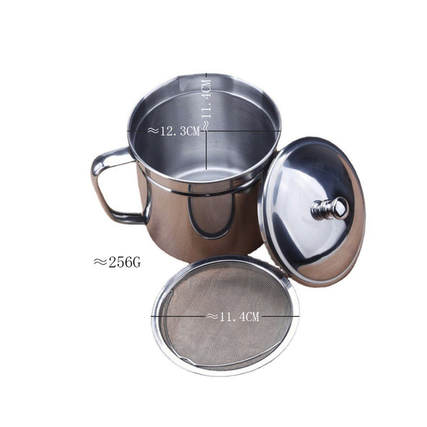 Stainless steel oil cans kitchen oil filter household filter tank oil pot leaching oil storage tank large capacity