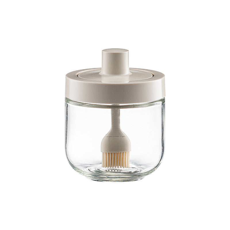 Independent design spoon cover integrated flavor home seasoning salt sugar oil pot kitchen glass flavor case set