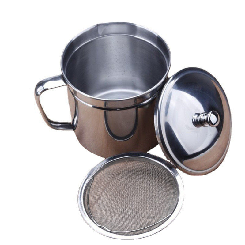 Stainless steel oil cans kitchen oil filter household filter tank oil pot leaching oil storage tank large capacity
